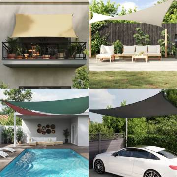 Light Grey Sun Shade Sail 5x6x6 m | Durable 100% Polyester