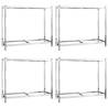 2-Layer Tire Rack - Silver, Steel | 110x40x110 cm | 4 pcs