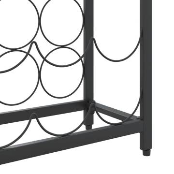 Wine Rack for 57 Bottles - Elegant Black Wrought Iron Design