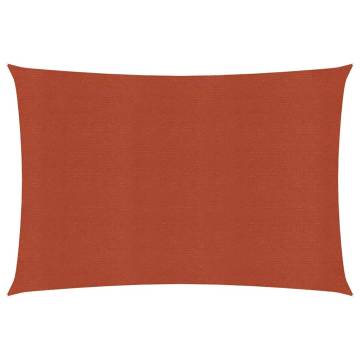 Terracotta Sunshade Sail 2.5x4 m HDPE - 160 g/m²