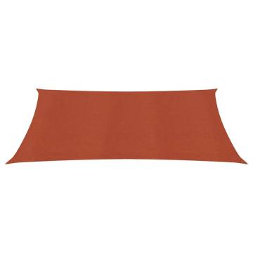 Terracotta Sunshade Sail 2.5x4 m HDPE - 160 g/m²