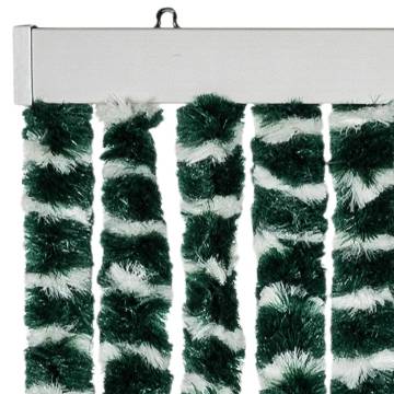 Insect Curtain Green & White 100x220 cm Chenille | Hipo Market