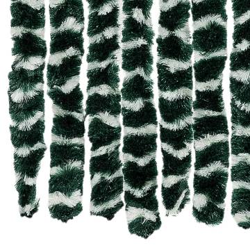 Insect Curtain Green & White 100x220 cm Chenille | Hipo Market