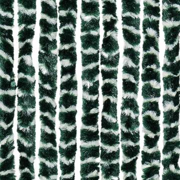 Insect Curtain Green & White 100x220 cm Chenille | Hipo Market