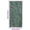 Insect Curtain Green & White 100x220 cm Chenille | Hipo Market