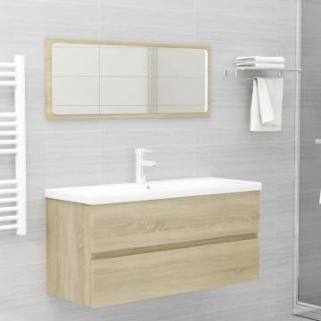 Sink Cabinet with Built-in Basin - Sonoma Oak | Hipomarket