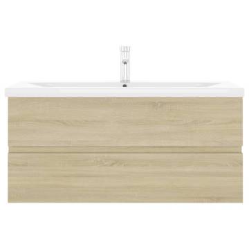 Sink Cabinet with Built-in Basin - Sonoma Oak | Hipomarket