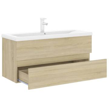 Sink Cabinet with Built-in Basin - Sonoma Oak | Hipomarket