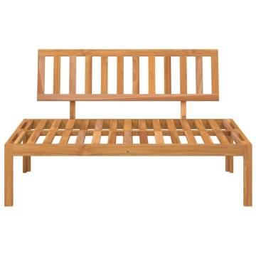 Garden Pallet Middle Sofa - Solid Acacia Wood | Hipo Market