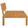 Garden Pallet Middle Sofa - Solid Acacia Wood | Hipo Market