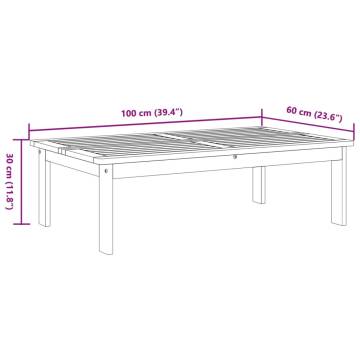 Solid Wood Acacia Garden Table - 100x60x30 cm | HipoMarket