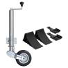 Trailer Jack Wheel 60 mm with Wheel Chocks Quantity in Package 3 