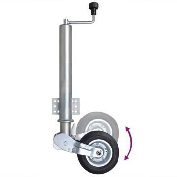 Trailer Jack Wheel 60 mm with Wheel Chocks | Hipo Market