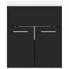 Stylish Black Sink Cabinet with Built-in Basin | HipoMarket UK