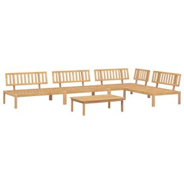 5 Piece Garden Pallet Sofa Set - Solid Wood Acacia | Hipo Market