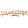 5 Piece Garden Pallet Sofa Set - Solid Wood Acacia | Hipo Market