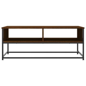 Elegant Brown Oak Coffee Table - 100x51 cm Engineered Wood