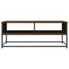 Elegant Brown Oak Coffee Table - 100x51 cm Engineered Wood