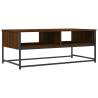 Elegant Brown Oak Coffee Table - 100x51 cm Engineered Wood