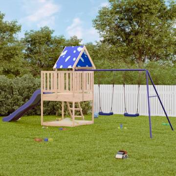 Outdoor Playset Solid Wood Pine - Fun For Kids | Hipomarket