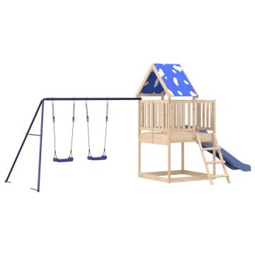 Outdoor Playset Solid Wood Pine - Fun For Kids | Hipomarket