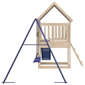 Outdoor Playset Solid Wood Pine - Fun For Kids | Hipomarket