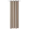 Elegant Cream Blackout Curtain with Metal Eyelets | 270x245 cm