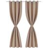 Elegant Cream Blackout Curtain with Metal Eyelets | 270x245 cm