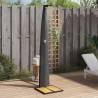 Outdoor Shower Black 55x60x224 cm Poly Rattan and Acacia Wood Colour black Quantity in Package 1 