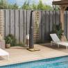 Stylish Black Outdoor Shower - Durable Poly Rattan & Acacia Wood