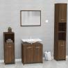 Bathroom Furniture Set Brown Oak Engineered Wood Colour brown oak Number of 1 Number of Pieces 2 