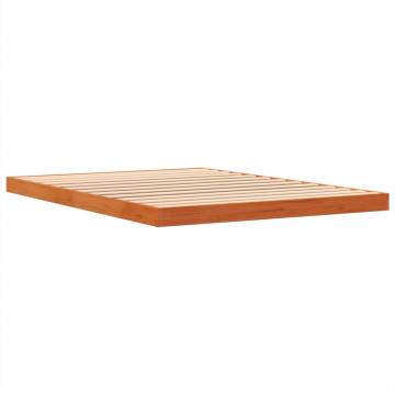 Bed Frame Wax Brown 140x190 cm Solid Wood Pine | Hipo Market