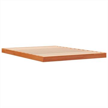 Bed Frame Wax Brown 140x190 cm Solid Wood Pine | Hipo Market