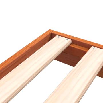 Bed Frame Wax Brown 140x190 cm Solid Wood Pine | Hipo Market