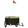 Bike Trailer Black and Green - 45 kg Iron | Hipo Market