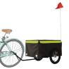 Bike Trailer Black and Green - 45 kg Iron | Hipo Market