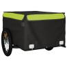 Bike Trailer Black and Green - 45 kg Iron | Hipo Market