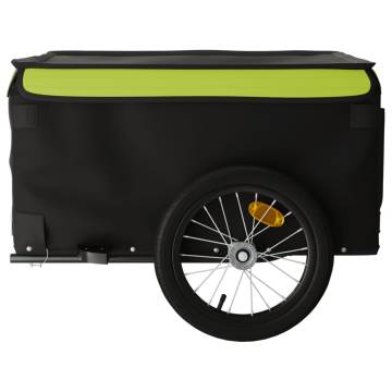 Bike Trailer Black and Green - 45 kg Iron | Hipo Market