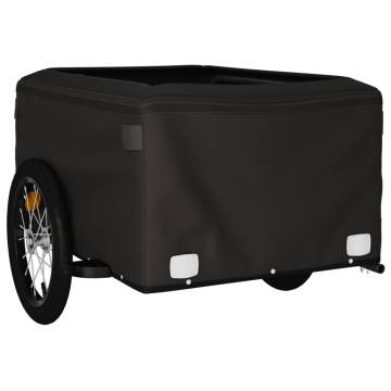 Bike Trailer Black and Green - 45 kg Iron | Hipo Market