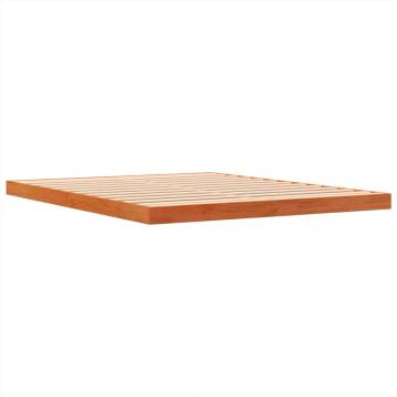 King Size Bed Frame Wax Brown 150x200 cm Solid Pine Wood