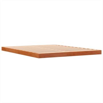 King Size Bed Frame Wax Brown 150x200 cm Solid Pine Wood