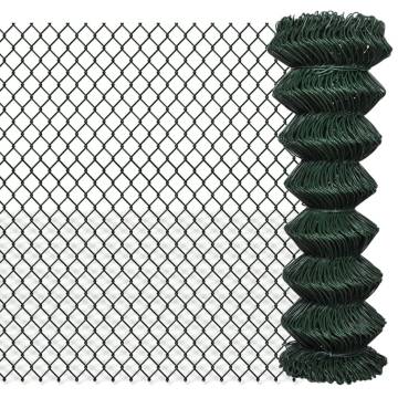 Chain Link Fence Steel 1.25x15m Green - Durable & Stylish