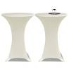 Cream Stretch Standing Table Cover Ø80 cm - 4 pcs | HipoMarket