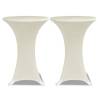 Cream Stretch Standing Table Cover Ø80 cm - 4 pcs | HipoMarket