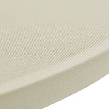 Cream Stretch Standing Table Cover Ø80 cm - 4 pcs | HipoMarket