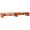 Monitor Stand Wax Brown - Solid Pine Wood, 100x24x13 cm