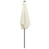 Parasol with LED Lights & Aluminium Pole - 300 cm Sand White