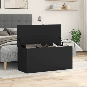 Stylish Black Storage Box 100x42x46 cm - Durable & Versatile