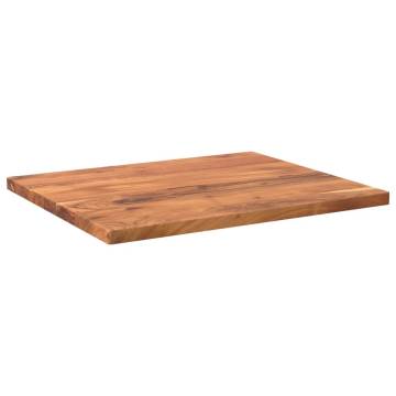 Rectangular Solid Wood Acacia Table Top - 60x50 cm