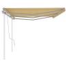 Manual Retractable Awning 6x3.5m - Yellow & White | HipoMarket